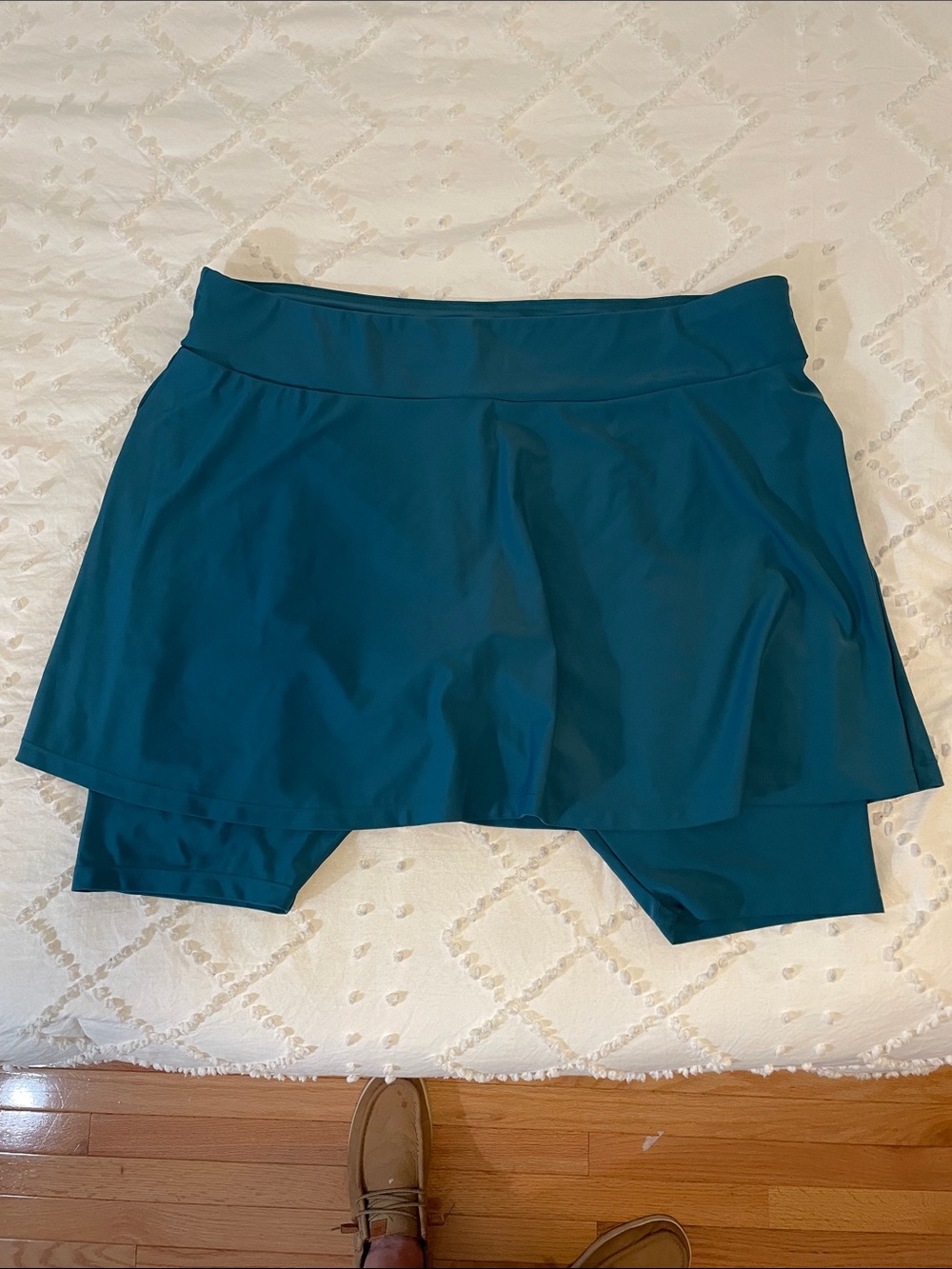 Teal Swim Skirtini midi swim skort Bottom with Built-In Shorts plus nwt